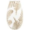 Maisons Du Monde Vases Vase En Grès Blanc Motifs Feuilles Dorées H24 -Vases Soldes vase en gres blanc motifs feuilles dorees h24 1000 15 15 216085 1