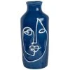 Maisons Du Monde Vases Vase En Grès Bleu Et Visage Blanc H23 -Vases Soldes vase en gres bleu et visage blanc h23 1000 4 0 220375 1
