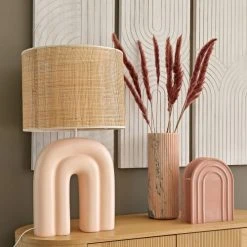 Vases Soldes -Vases Soldes vase en gres coloris vieux rose h30 1000 5 36 218812 3