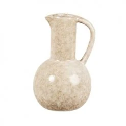 Maisons Du Monde Vases Vase En Grès Crème à Anse H15
