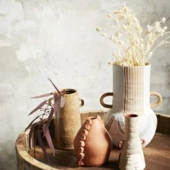 Madam Stoltz Vases Vase En Grès Multicolore H15 -Vases Soldes vase en gres multicolore h15 3