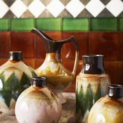 Madam Stoltz Vases Vase En Grès Multicolore H23 5 Madam Stoltz Vases Vase En Grès Multicolore H23 -Vases Soldes vase en gres multicolore h23 1