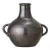 Bloomingville Vases Vase En Grès Noir H20 -Vases Soldes vase en gres noir h20