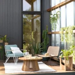 Maisons Du Monde Vases Vase En Grès Vert Et Blanc H43 -Vases Soldes vase en gres vert et blanc h43 1000 15 26 221508 2