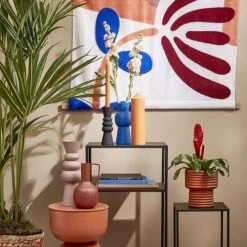 Mica Decorations Vases Vase En Métal Bleu H20 -Vases Soldes vase en metal bleu h20 2