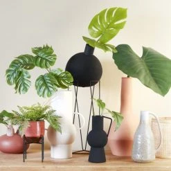 Mica Decorations Vases Vase En Métal Noir H23 -Vases Soldes vase en metal noir h23 1