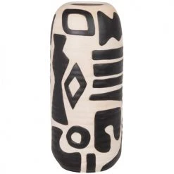 Maisons Du Monde Vases Vase En Porcelaine Beige Et Noire H35