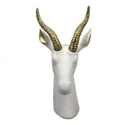 Now’s Home Vases Vase En Résine Blanc Et Or -Vases Soldes vase en resine blanc et or 2