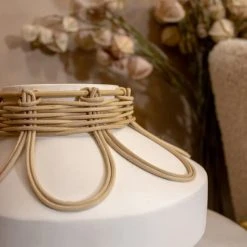 Now’s Home Vases Vase En Résine Et Rotin Blanc H16cm -Vases Soldes vase en resine et rotin blanc h16cm 3