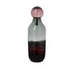 Now’s Home Vases Vase En Verre Avec Bouchon Bordeaux Et Gris -Vases Soldes vase en verre avec bouchon bordeaux et gris