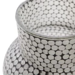 Woood Vases Vase En Verre De Mosaique Noir -Vases Soldes vase en verre de mosaique noir 4
