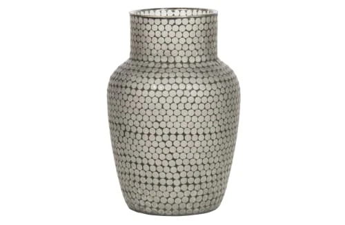 Woood Vases Vase En Verre De Mosaique Noir 6 Woood Vases Vase En Verre De Mosaique Noir -Vases Soldes vase en verre de mosaique noir