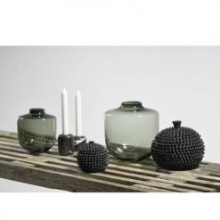 Villa Collection Vases Vase En Verre Gris -Vases Soldes vase en verre gris 11