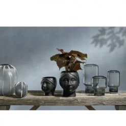 Villa Collection Vases Vase En Verre Gris -Vases Soldes vase en verre gris 16