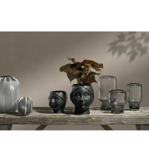 Villa Collection Vases Vase En Verre Gris 5 Villa Collection Vases Vase En Verre Gris – Image 3