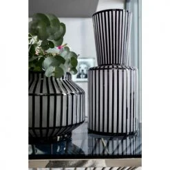 Kare Design Vases Vase En Verre Gris Clair Mat Et Noir Brillant H41 -Vases Soldes vase en verre gris clair mat et noir brillant h41 3