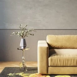 Kare Design Vases Vase En Verre Gris Et Doré H21 -Vases Soldes vase en verre gris et dore h21 1