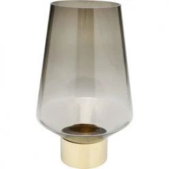 Kare Design Vases Vase En Verre Marron Et Acier Doré H40