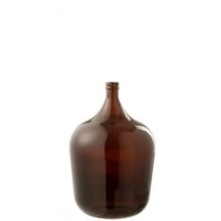 LANADECO Vases Vase En Verre Noir Mat H56cm -Vases Soldes vase en verre marron h56cm 1