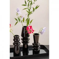 Vases Soldes -Vases Soldes vase en verre noir h20 5cm 1