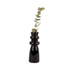 Present Time Vases Vase En Verre Noir H20,5cm -Vases Soldes vase en verre noir h20 5cm 3
