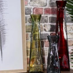 Sensei Maison Vases Vase En Verre Recyclé Rubis 55 Cm -Vases Soldes vase en verre recycle rubis 55 cm 2