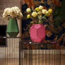 Kare Design Vases Vase En Verre Rose Et Doré H17 -Vases Soldes vase en verre rose et dore h17 1