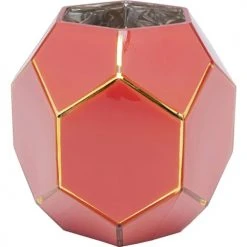 Kare Design Vases Vase En Verre Rose Et Doré H17 -Vases Soldes vase en verre rose et dore h17 3
