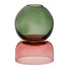 Maisons Du Monde Vases Vase En Verre Rose Et Vert H14 - Lot De 2 -Vases Soldes vase en verre rose et vert h14 1000 14 6 223989 1