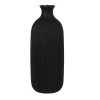 Maisons Du Monde Vases Vase En Verre Strié Noir H30