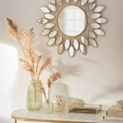 Vases Soldes -Vases Soldes vase en verre strie teinte vert h25 1000 7 38 213935 1