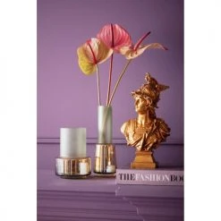 Kare Design Vases Vase En Verre Vert Mat Et Doré Brillant H18 -Vases Soldes vase en verre vert mat et dore brillant h18 1