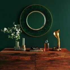 Kare Design Vases Vase En Verre Vert Mat Et Doré Brillant H18 -Vases Soldes vase en verre vert mat et dore brillant h18 2