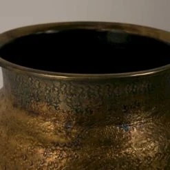Dutchbone Vases Vase Et Pot En Métal Doré -Vases Soldes vase et pot en metal dore 2