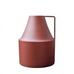 Passage Vernet Vases Vase Façon Petit Pot à Lait Métal Rouge