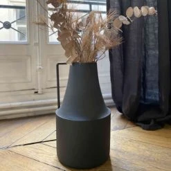 Passage Vernet Vases Vase Façon Pot à Lait En Métal Noir -Vases Soldes vase facon pot a lait en metal noir 2