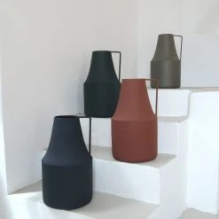 Passage Vernet Vases Vase Façon Pot à Lait En Métal Vert -Vases Soldes vase facon pot a lait en metal vert 2