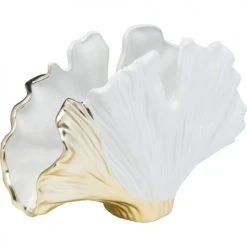 Kare Design Vases Vase Feuille De Ginkgo En Grès Blanc Et Doré H18 -Vases Soldes vase feuille de ginkgo en gres blanc et dore h18 4