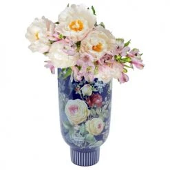 Kare Design Vases Vase Fleurs En Céramique Bleue H27 -Vases Soldes vase fleurs en ceramique bleue h27 1