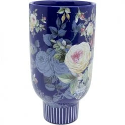 Kare Design Vases Vase Fleurs En Céramique Bleue H27 -Vases Soldes vase fleurs en ceramique bleue h27 3
