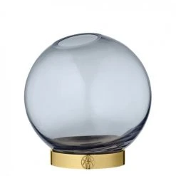 AYTM Vases Vase Globe Verre Et Laiton Mini D10cm