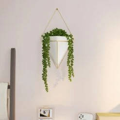 Umbra Vases Vase Mural Trigg Céramique Doré -Vases Soldes vase mural trigg ceramique dore 3