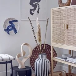 Bloomingville Vases Vase Nawel Terracotta Noir Et Blanc H44 Cm -Vases Soldes vase nawel terracotta noir et blanc h44 cm 2