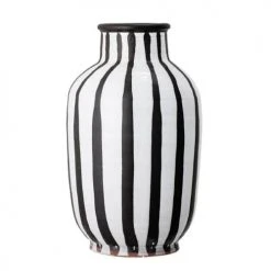 Bloomingville Vases Vase Nawel Terracotta Noir Et Blanc H44 Cm