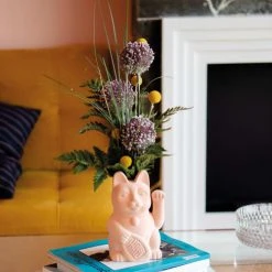 DOIY Vases Vase Neko Céramique Rose -Vases Soldes vase neko ceramique rose 1