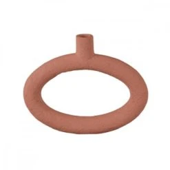 Present Time Vases Vase Oval Wide Résine Blanc -Vases Soldes vase oval wide resine terracotta 1