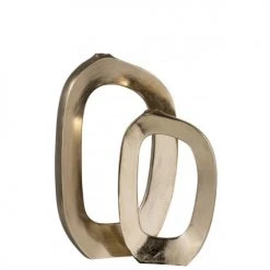 LANADECO Vases Vase Ovale Ouvert Alu Or H40,5cm -Vases Soldes vase ovale ouvert alu or h40 5cm 2