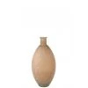 LANADECO Vases Vase Ovale Verre Beige H59cm -Vases Soldes vase ovale verre beige h59cm