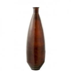 LANADECO Vases Vase Ovale Verre Marron H80cm