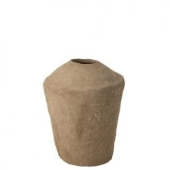 LANADECO Vases Vase Papier Mâché Marron H58cm